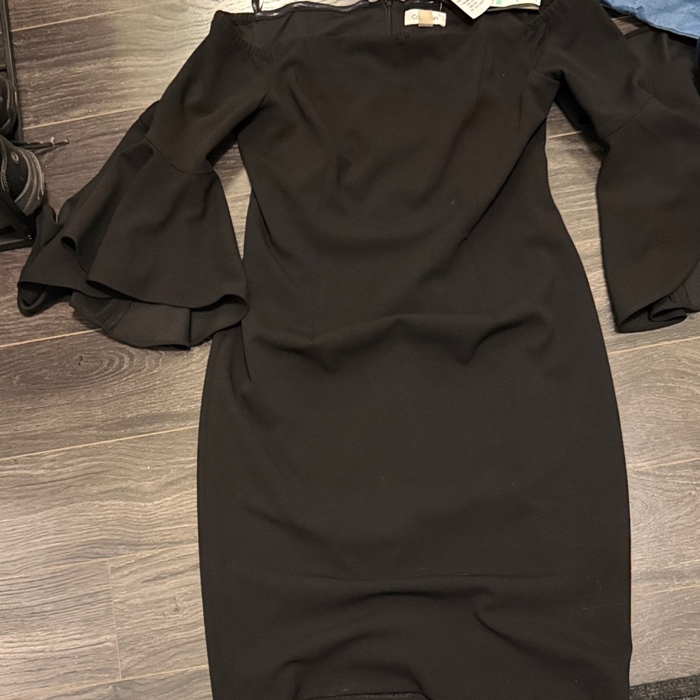 Calvin Klein Black Bell-Sleeve dress